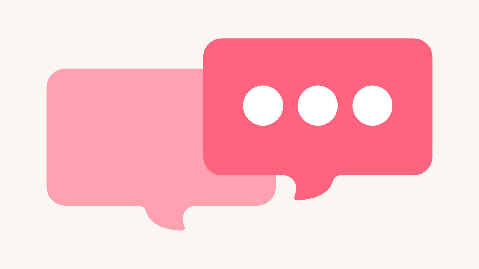Feedback speech bubbles Icons of pink speech bubbles